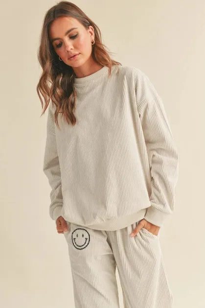 All Smiles Corduroy Sweatshirt