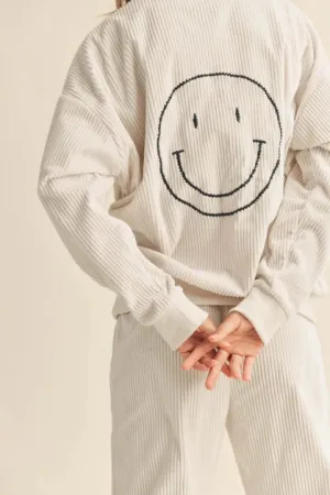 All Smiles Corduroy Sweatshirt