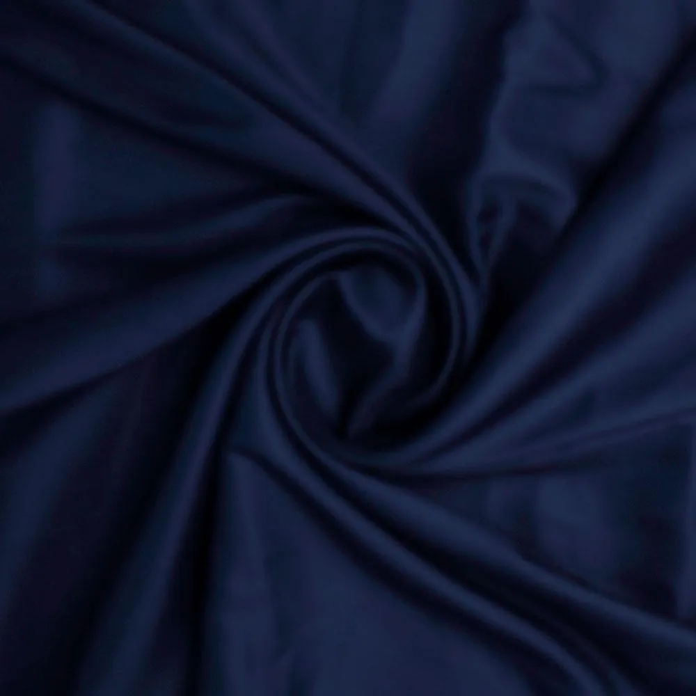 Blue Plain Japan Satin Solid Fabric