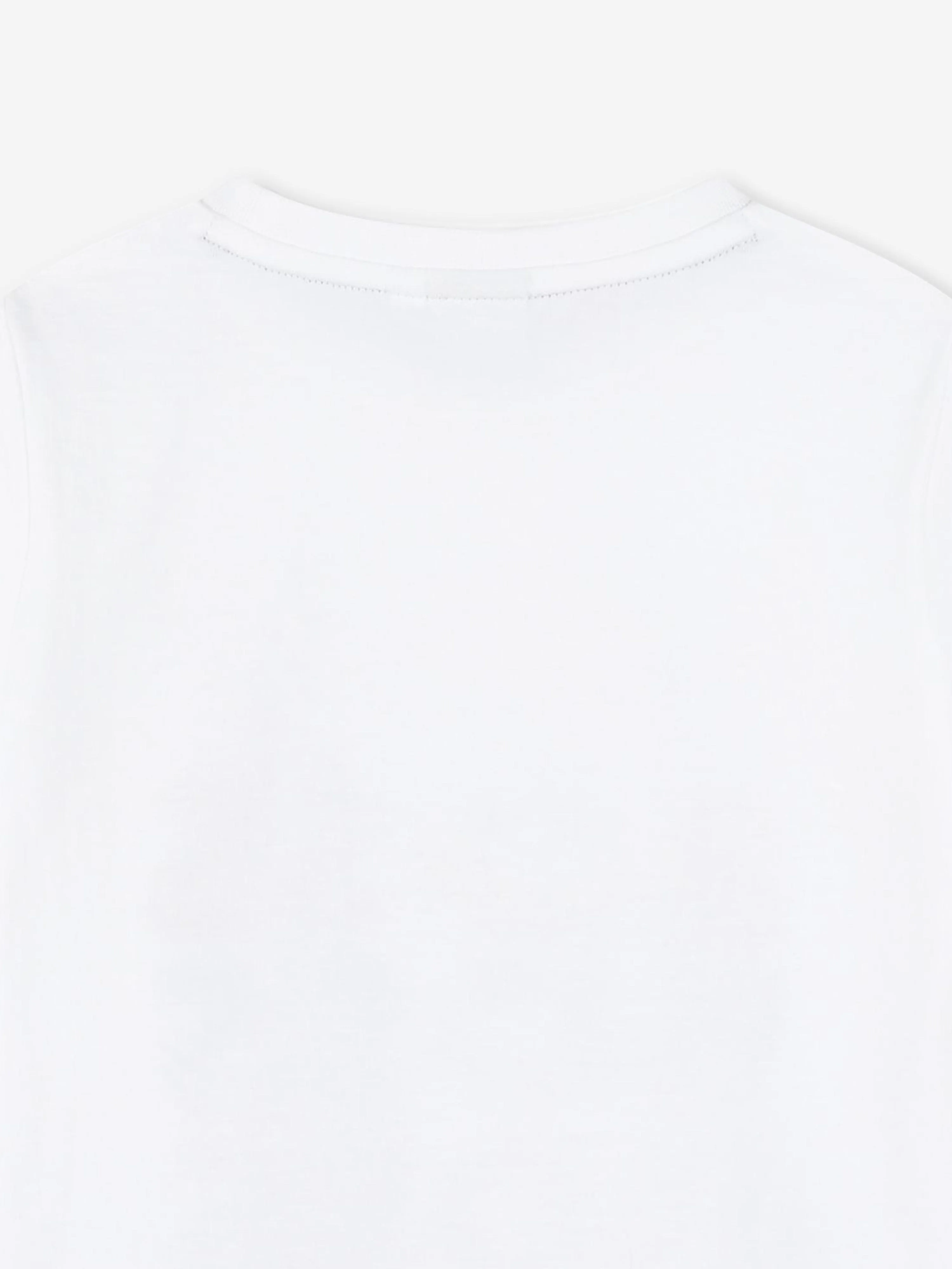 BOSS Boys Multi Logo Print T-Shirt in White