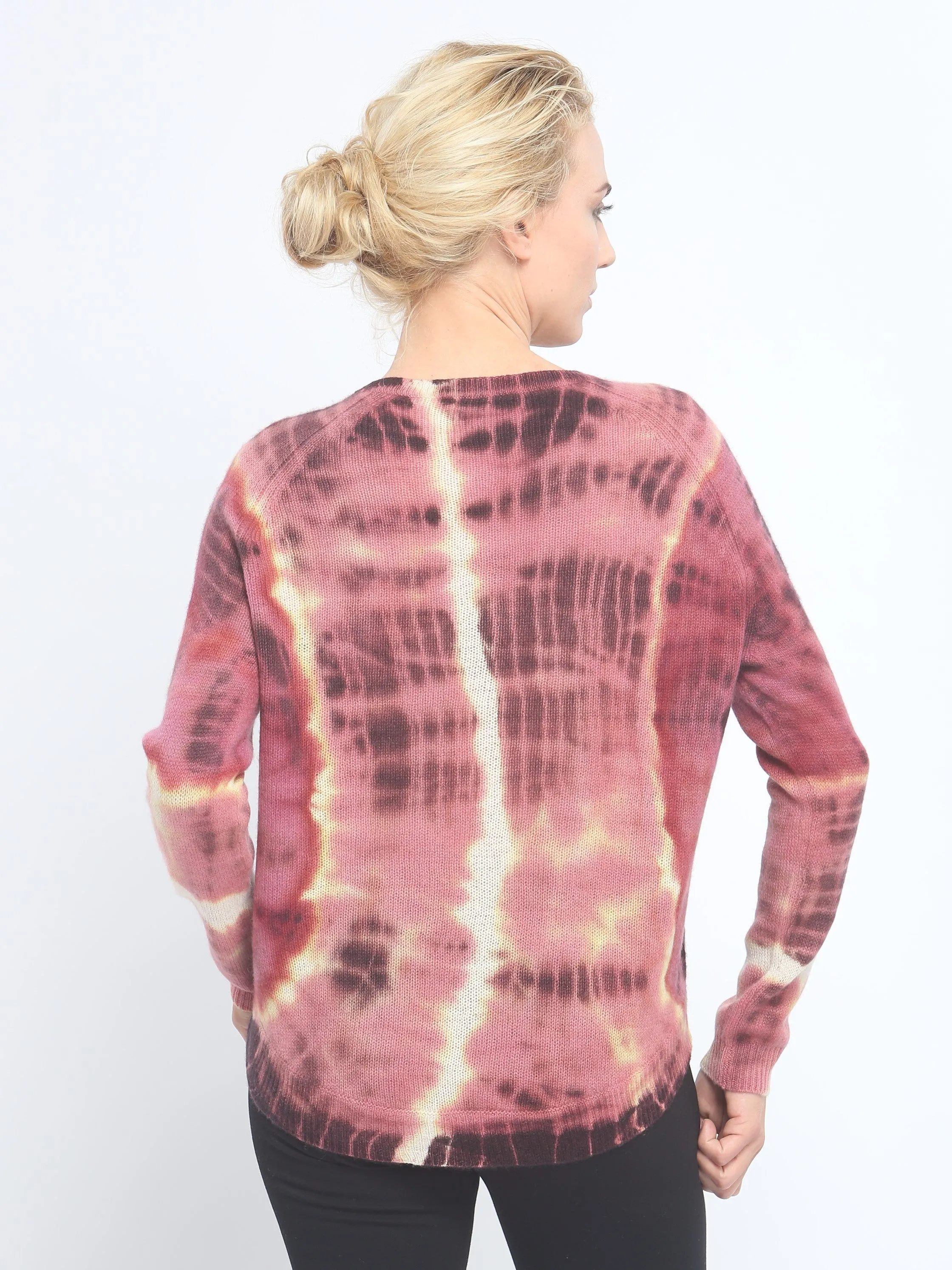 Cashmere Hand Dye V Neck Pullover