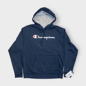 Champion Mens Fleece Pullover Hoodie Sweatshirt | 2XL | Navy Blue | NWT