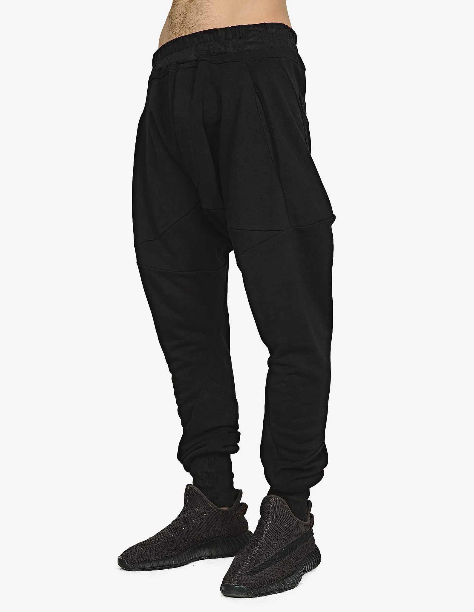 Dropped-Crotch Cotton Pants