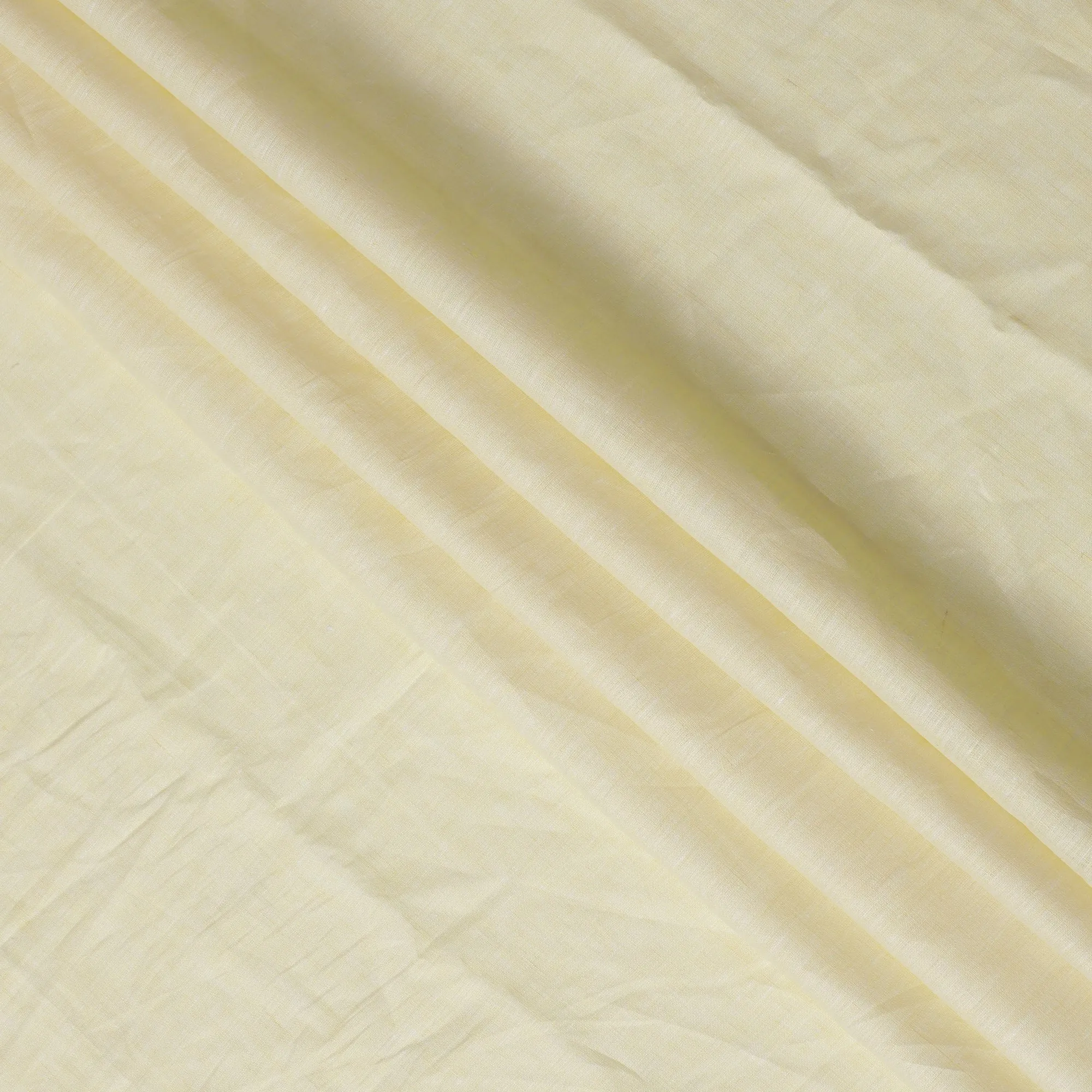 Elegant Pale Yellow Pure Linen Fabric - 60 Lea, 140 cm Wide-D19401