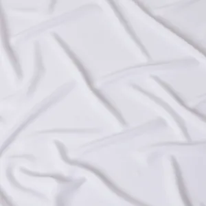 Elegant White Synthetic Stretchable Crepe Fabric â€“ 140 cm Width-D19389