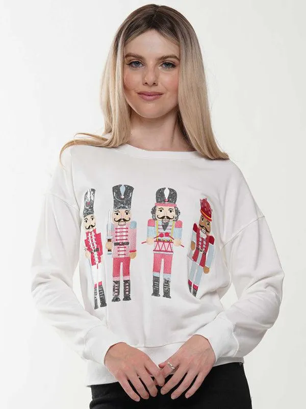 Embroidered Sequined Women Sweatshirt