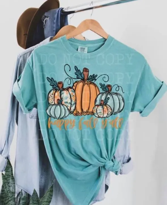 Happy Fall Y'all Pumpkin Graphic Tee