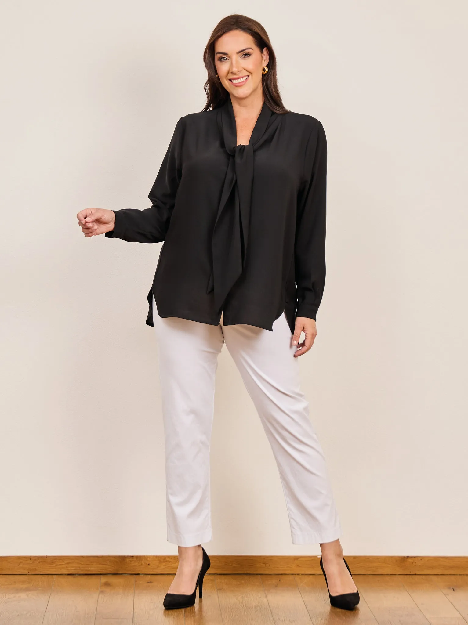 Hayden Crepe Shirt - Black