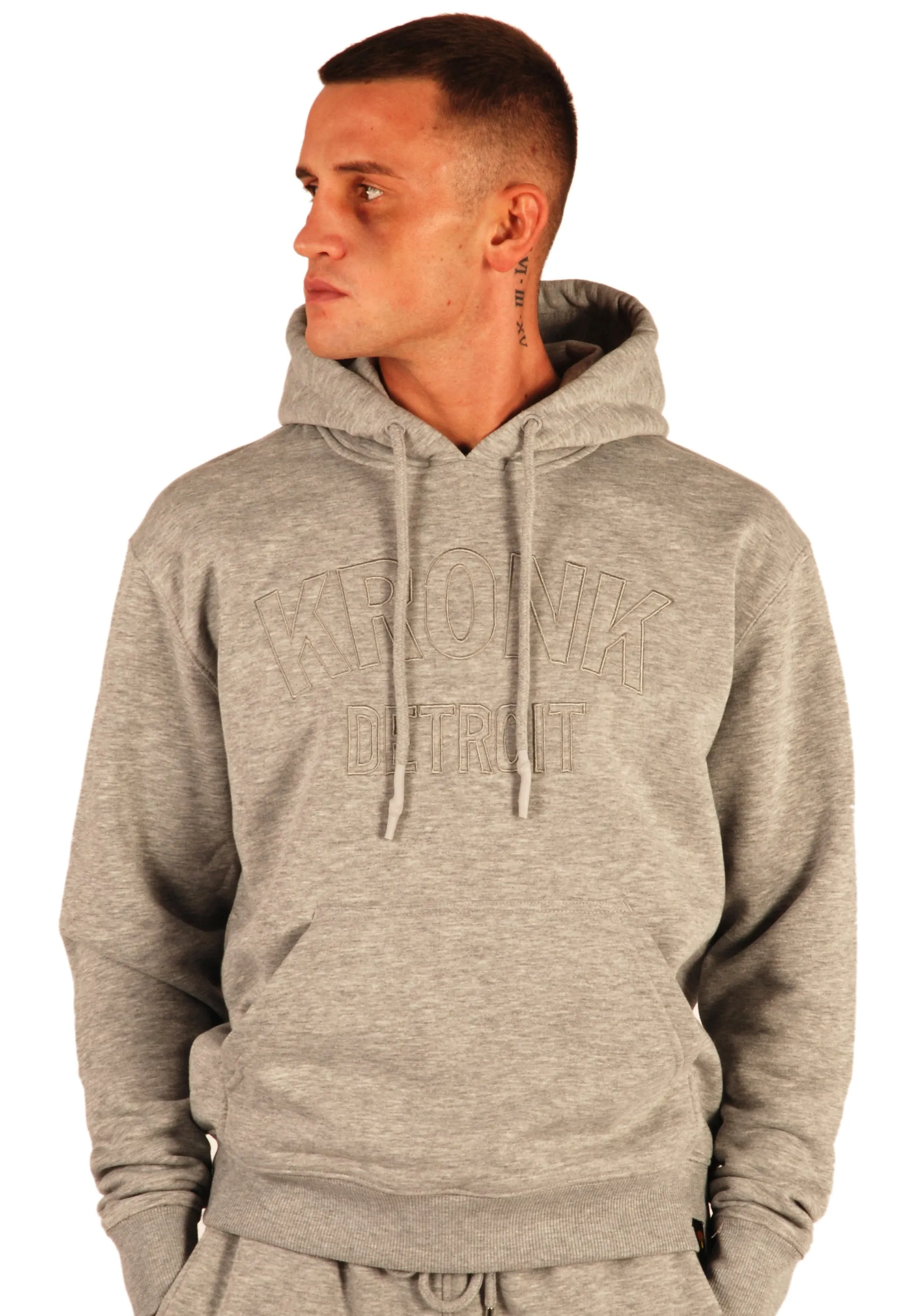 KRONK Detroit Stealth Hoodie Regular Fit Sport Grey