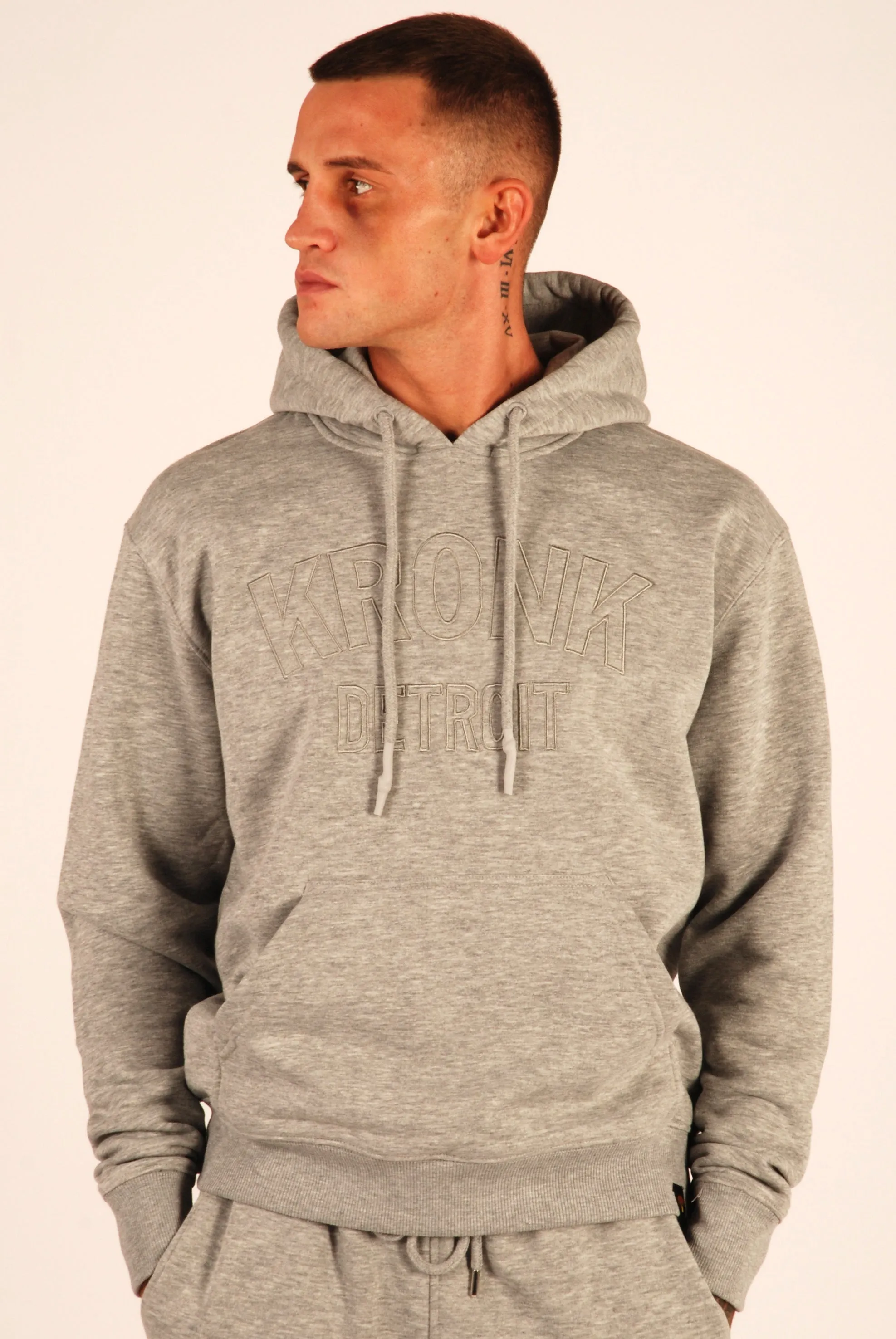 KRONK Detroit Stealth Hoodie Regular Fit Sport Grey