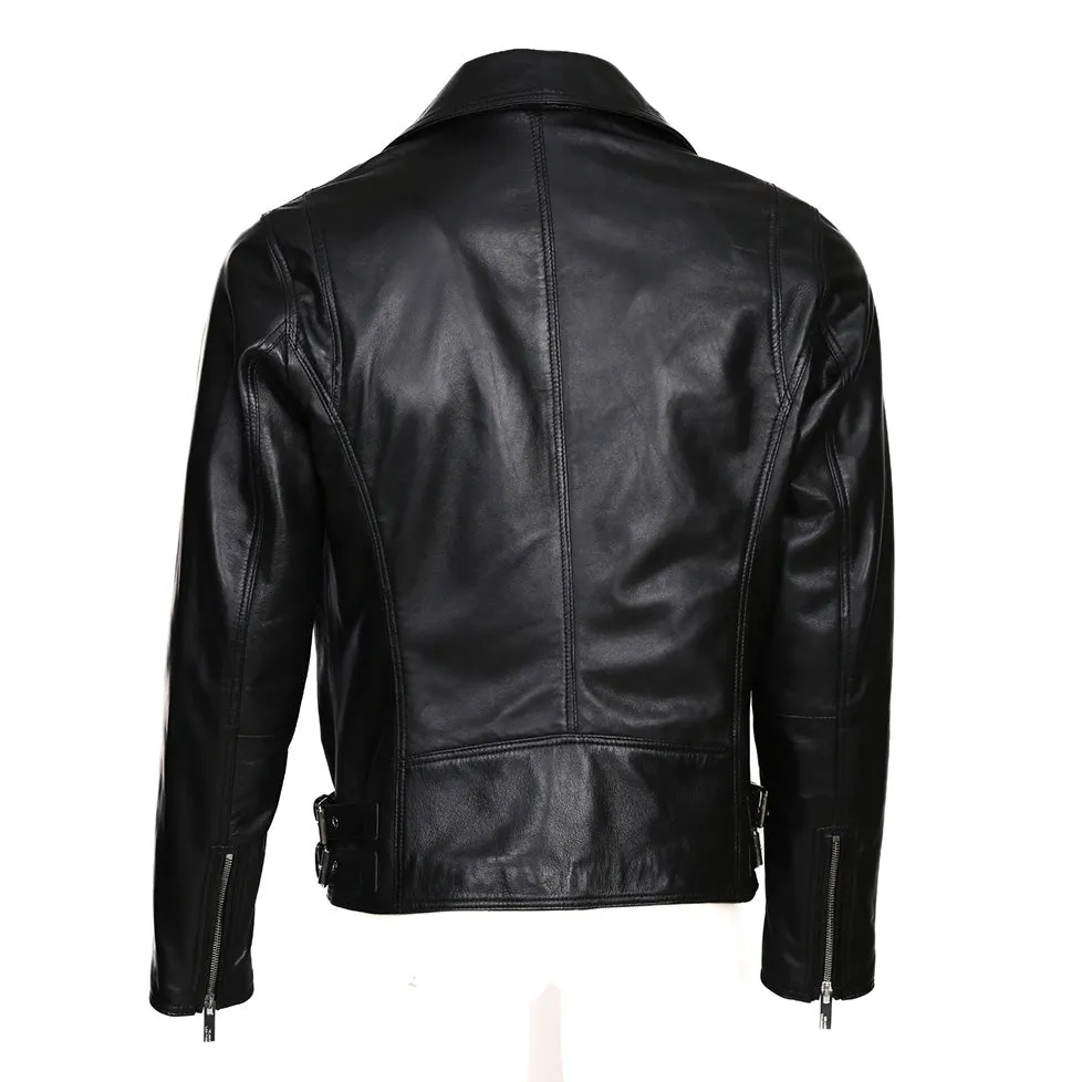 Kylian Mbappe Genuine Leather Jacket Black