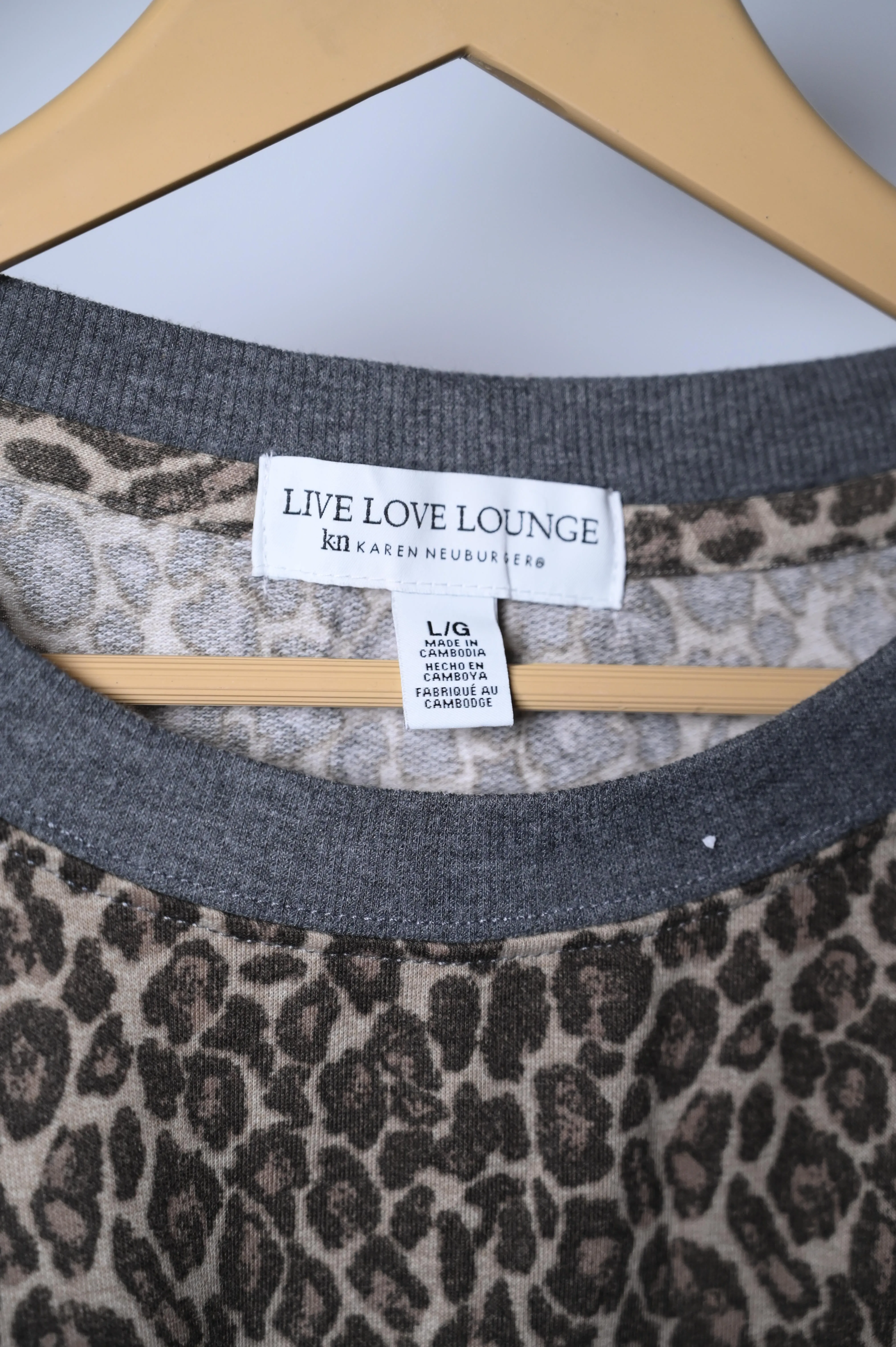 Live Love Lounge Cheetah Print Sweatshirt - Medium