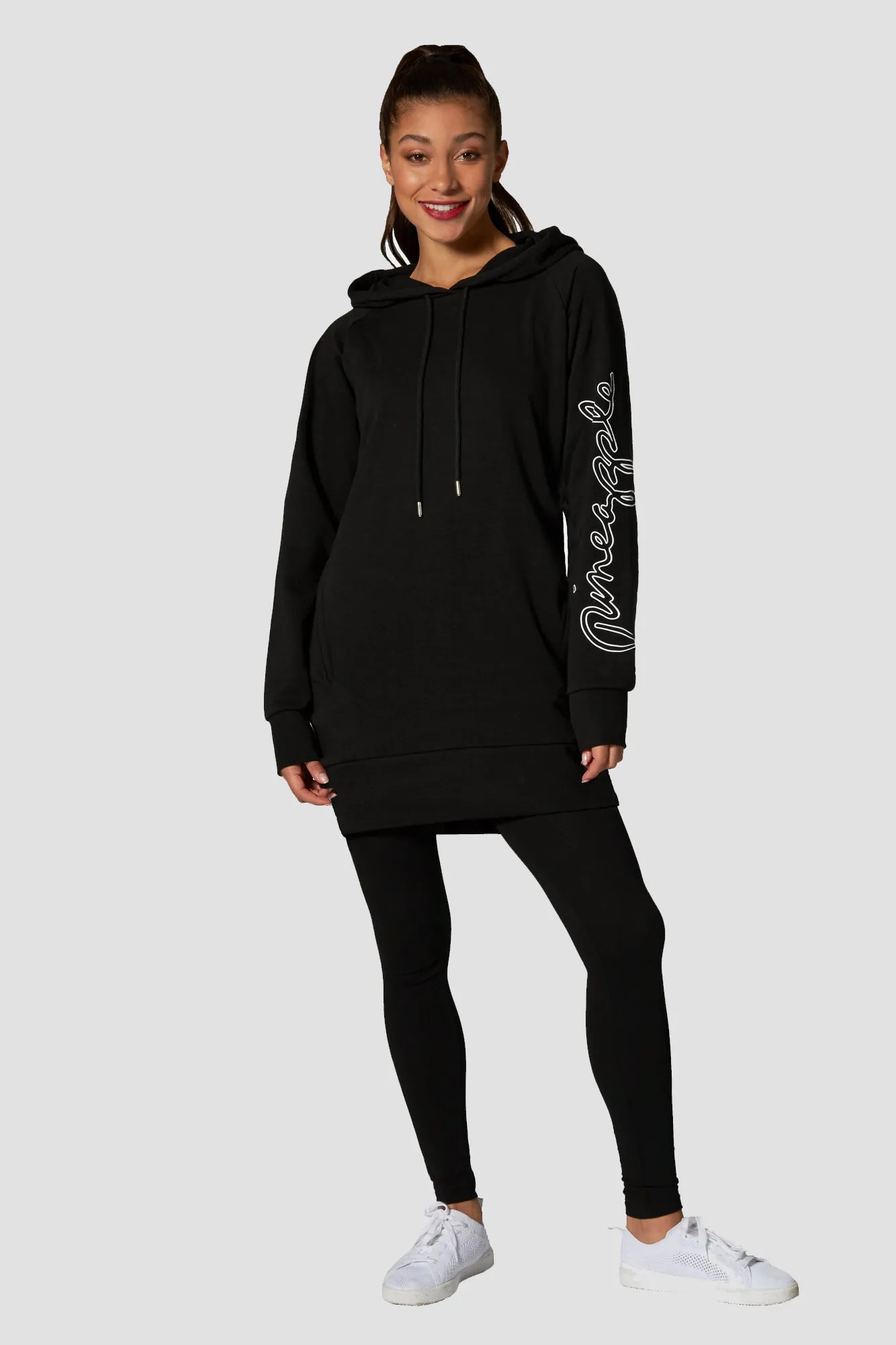 Longline Logo Hoodie