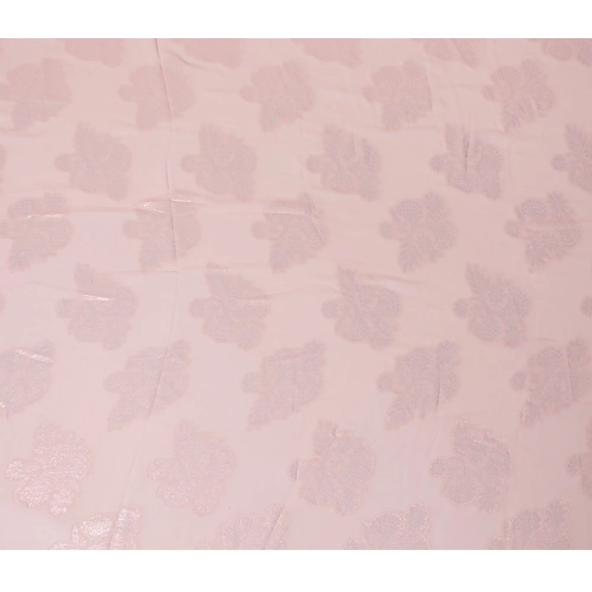 Luxurious Dusty Rose Floral Synthetic Chiffon Fabric - 110cm Wide, Soft Drape, Perfect for Elegant Apparel-D18409