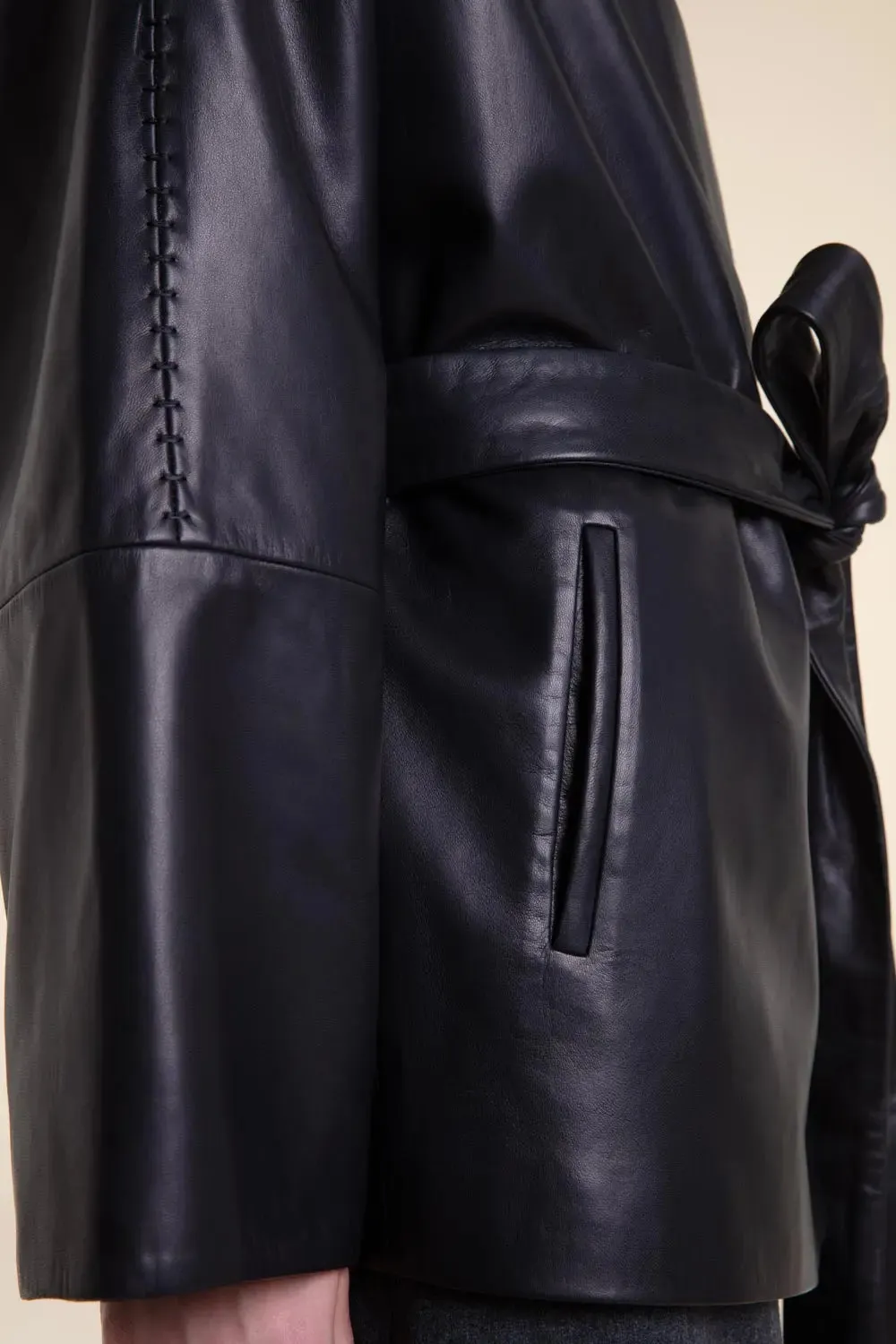 Luxury leather jacket womens