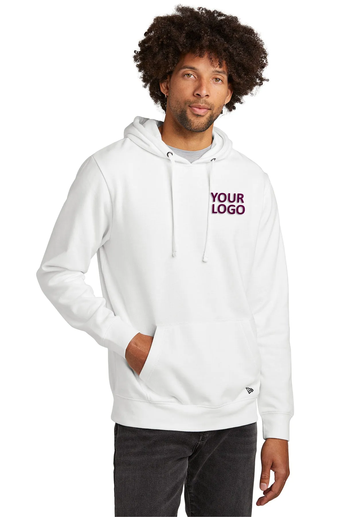 New Era Comeback Fleece Customized Hoodies, White