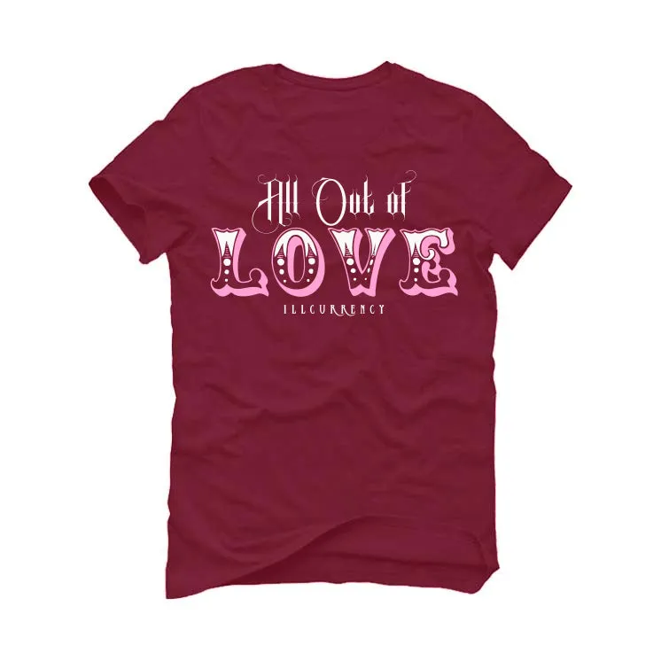 Nike Dunk Low Valentine's Day 2023 - Burgundy T-Shirt (All out of love)