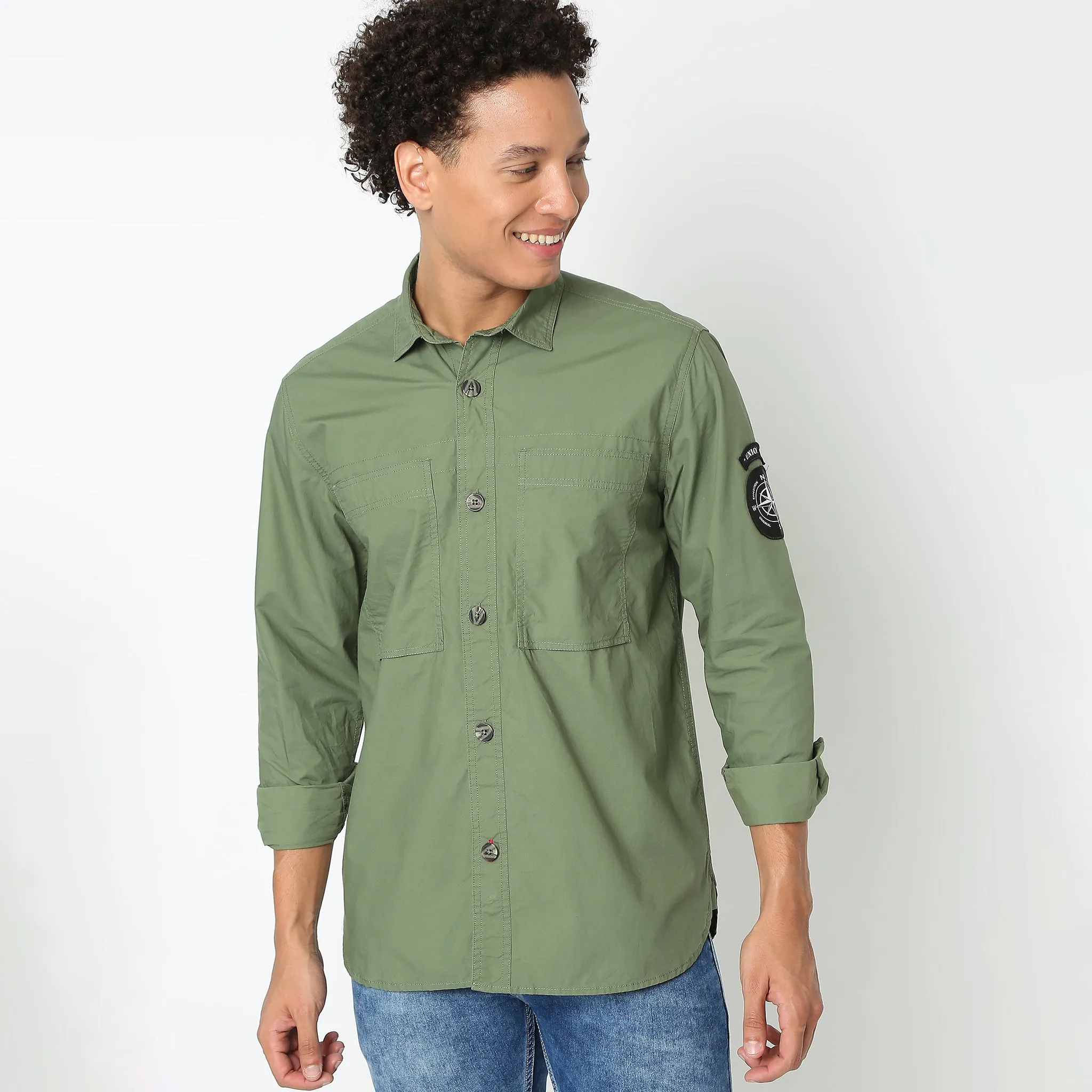 Parachute Oversized Regular Fit Solid Shirt !!! Trendy & Stylish