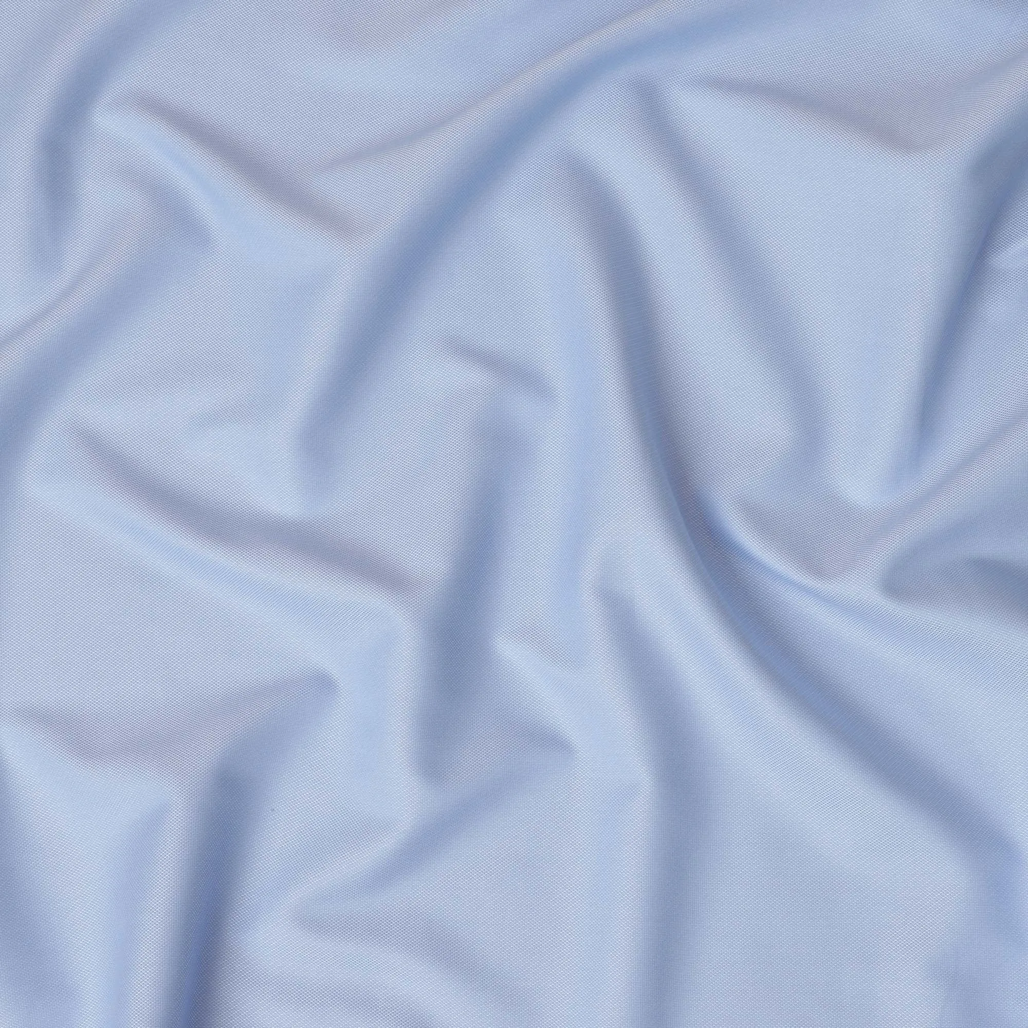 Pastel Blue Solid 100% Cotton Shirting Fabric, 150 cm Width, Made in Italy-D20509