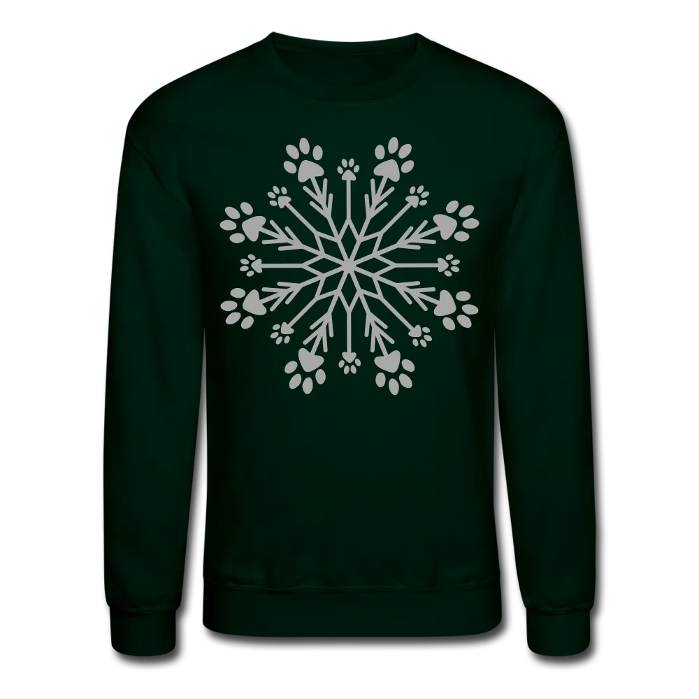 Paw Snowflake Sparkle Print Sweatshirt