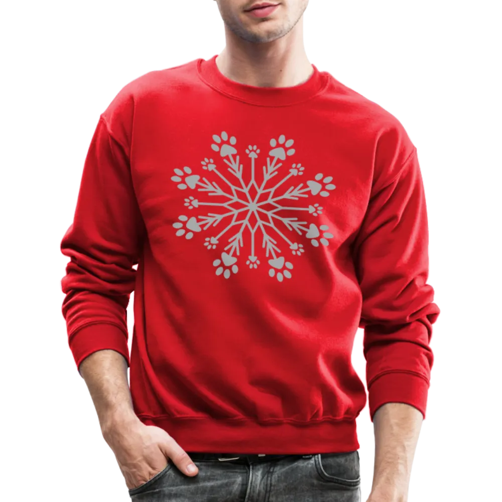 Paw Snowflake Sparkle Print Sweatshirt