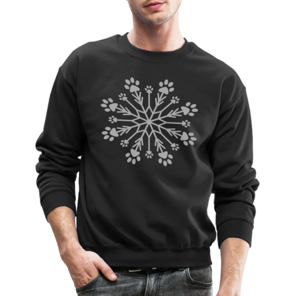 Paw Snowflake Sparkle Print Sweatshirt