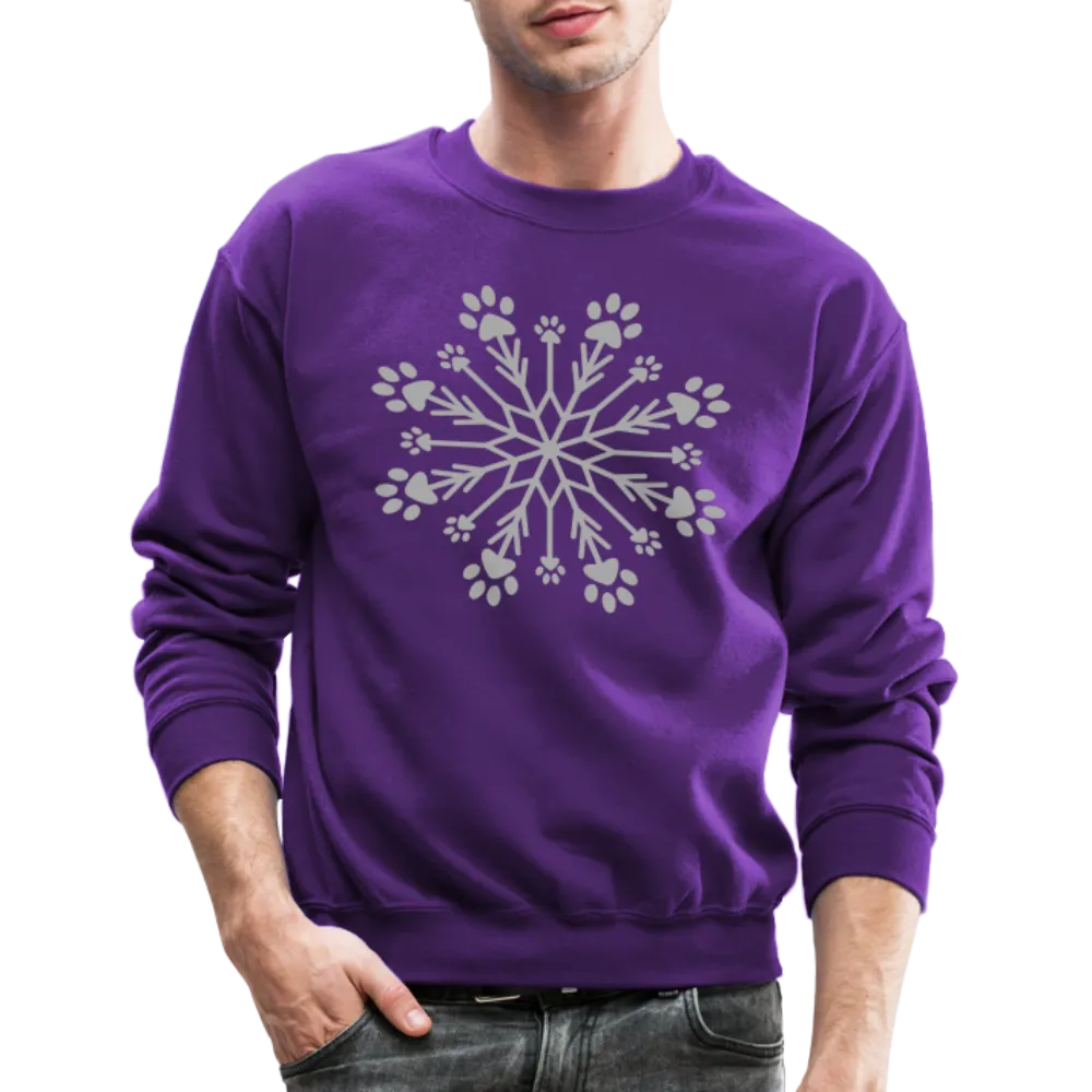 Paw Snowflake Sparkle Print Sweatshirt