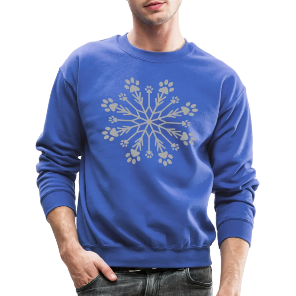 Paw Snowflake Sparkle Print Sweatshirt