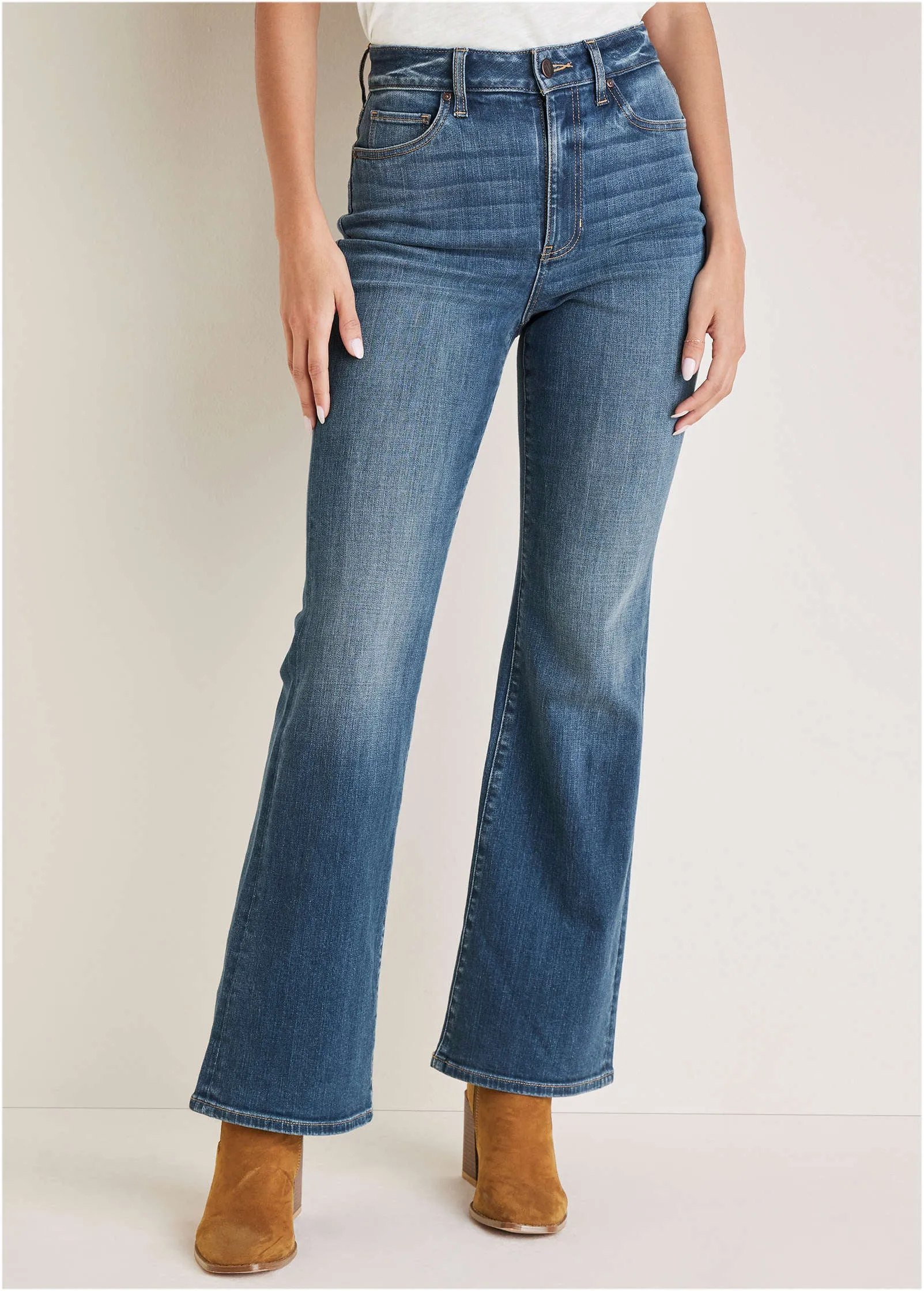 Penelope Modern Flare Jeans - Medium Wash