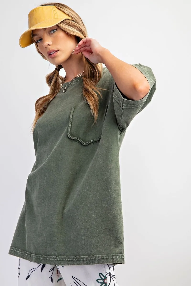 Perfectly Oversized Washed Forest Top