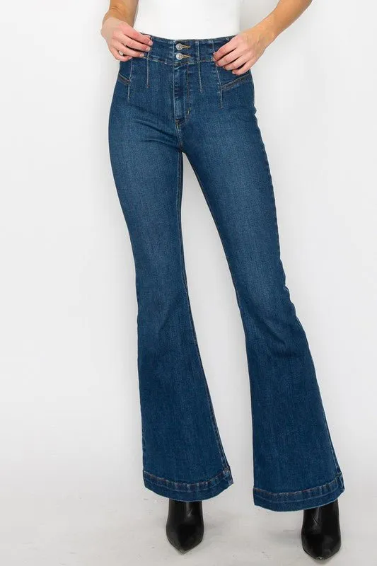 PLUS SIZE - HIGH  RISE MODERN FLARE JEANS