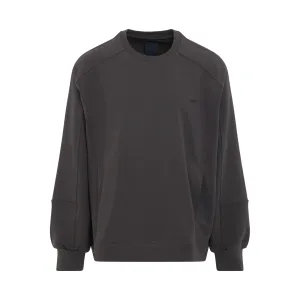 Stitched Cotton Sweatshirts in Ash