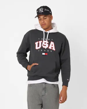 Tommy Jeans Relaxed Modern Sport USA Hoodie New Charcoal