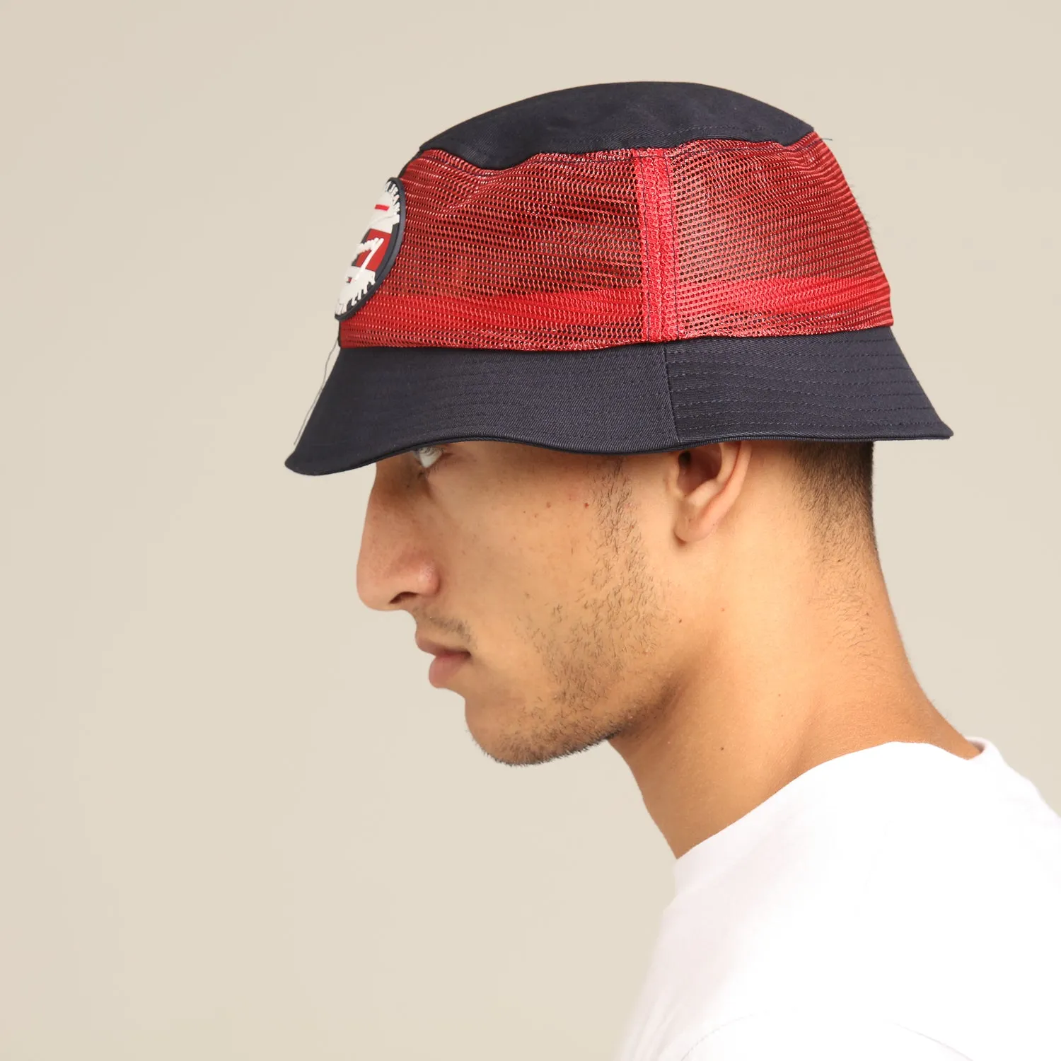 Tommy Jeans TJM Heritage Bucket Hat Navy/Red