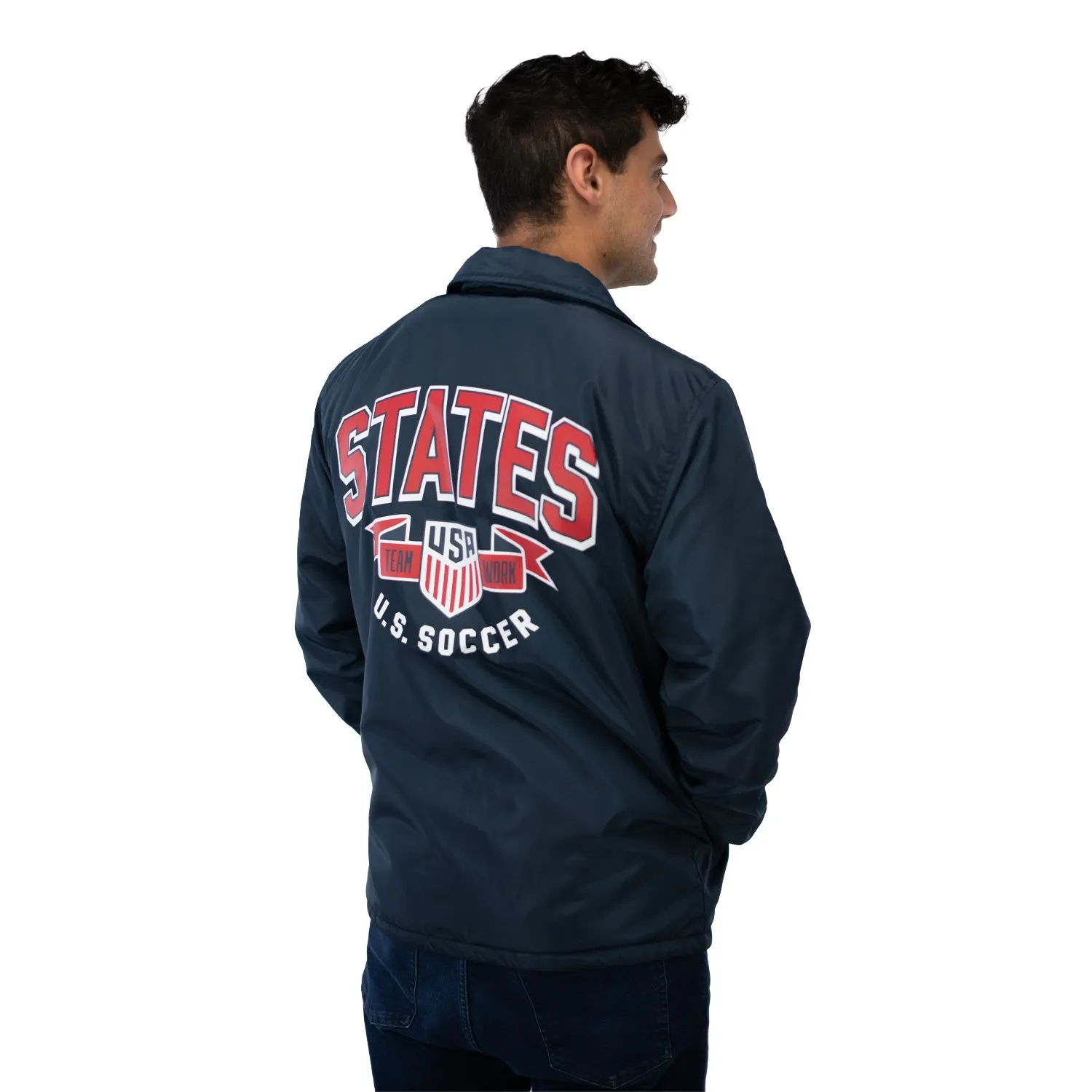 Unisex USA Roots Navy Coaches Jacket