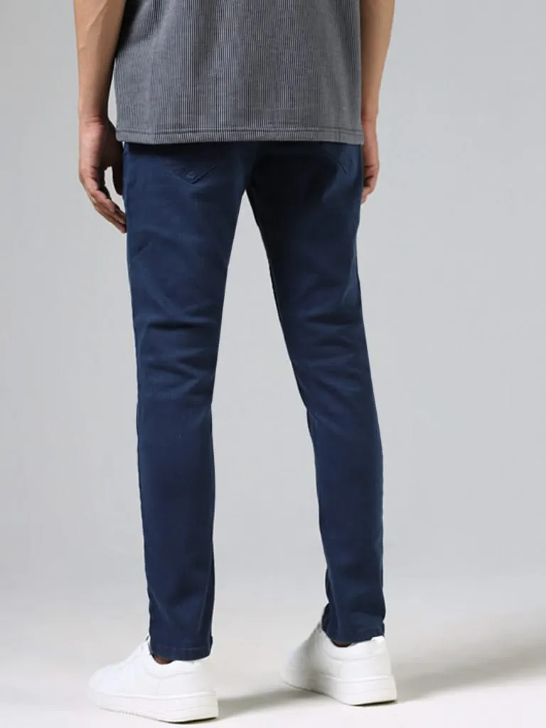 WES Casuals Solid Grey Denim Slim - Fit Mid - Rise Jeans