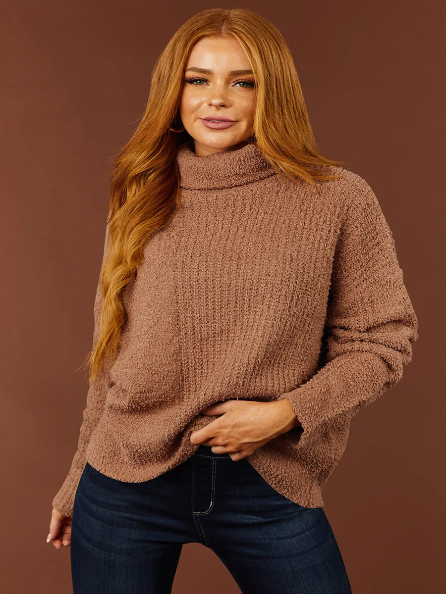 ZAFUL Turtleneck Oversized Sweaters Long Sleeve Casual Pullover Knit Warm Clothes for Winter